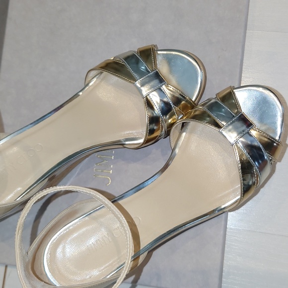 Jimmy Choo espadrille sandal mixed metallic sz 36 - Picture 11 of 11